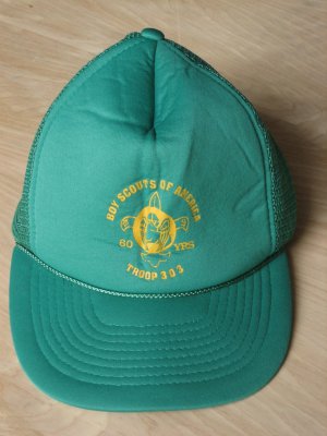 Vintage Boy Scouts CAP Green trucker Cheap Ship