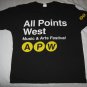 ALL POINTS WEST Music & Arts Fest T Shirt 2009 XL APW