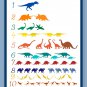 Colorful Dinosaur Counting Poster
