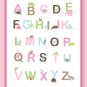 Fun and Colorful Alphabet Poster - pinks and brown colors