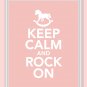 Keep Calm and Rock On Print in pink