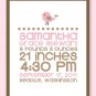 Customized Baby Girl Birth record print with color options