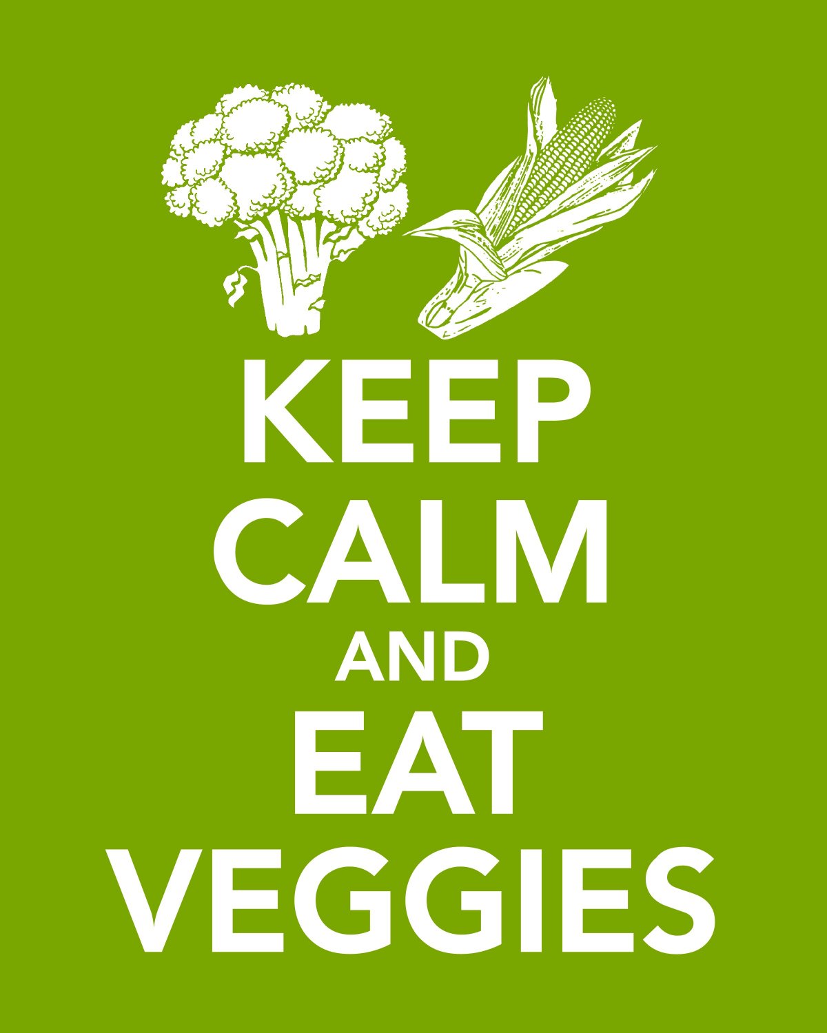 Keep Calm And Eat Veggies Print