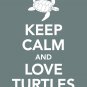 Keep Calm and Love Turtles Print