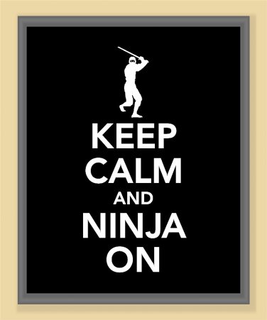 Keep Calm and Ninja On Print