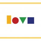 Love spelled out in Geometry Print