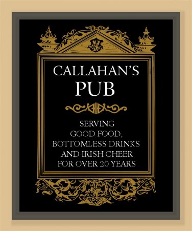 Personalized pub print for your home or man cave