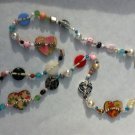 vintage kitschy necklace in vintage and new beads