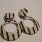Retro enamel drop hoop earrings  #1002-e-1kc
