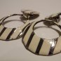 Retro enamel drop hoop earrings  #1002-e-1kc