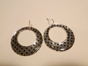 Polka dot drop hoop earrings 50% OFF!  #1001-e-1kc