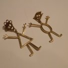 Stick people earrings  #1006-e-1kc