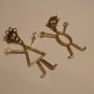 Stick people earrings  #1006-e-1kc