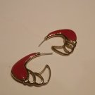 Red Enamel Earrings  50% OFF!   #1007-e-1kc