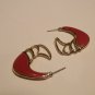 Red Enamel Earrings 50% OFF! #1007-e-1kc