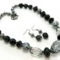 N/E SET/18 INCH/METAL BEAD/ LUCITE BEAD