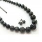  N/E SET / LUCITE BEAD / 17 INCH / EXT / PATINA / NICKEL AND LEAD FREE