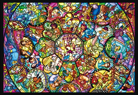DPG-266-563 Disney All Star Stained Glass Jigsaw Gallery (Japan 
