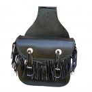 MOTORCYCLE MOTORBIKE CRUISER BIKE LEATHER SADDEL BAGS