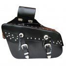 MOTORCYCLE MOTORBIKE CRUISER BIKE LEATHER SADDEL BAGS