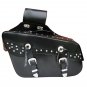 MOTORCYCLE MOTORBIKE CRUISER BIKE LEATHER SADDEL BAGS