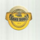 SANS SOUCI Birra ITALIAN ADVERTISING BEER MAT COASTER