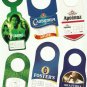 COLLECTION OF SIX UKRAINIAN LANGUAGE BEER BOTTLE ADVERTISING PRICE TAG LABELS