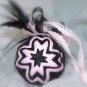 Handmade Quilted Ornament Pink and Black