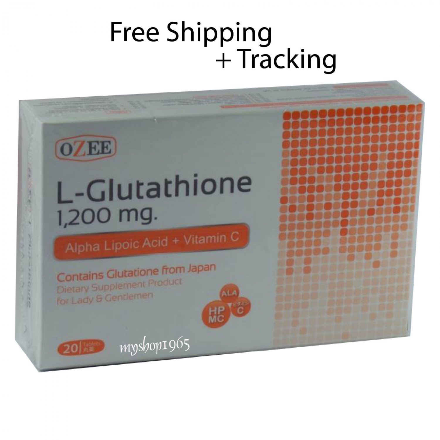 OZEE LGLUTATHIONE 1200MG WITH VITAMIN C SUPPLEMENTS