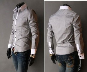 Mens Casual Slim Fit Stylish Long Sleeves Dress Shirts