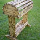 Pine Saddle Rack / Stand W/Tray Burnt Finished