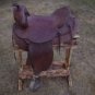 Pine Saddle Rack / Stand W/Tray Burnt Finished