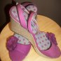 Nearly New Montego Bay Motiff Ankle Sandals in Rasberry & Black Two Pair For One Price.  &14.99