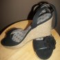 Nearly New Montego Bay Motiff Ankle Sandals in Rasberry & Black Two Pair For One Price. &14.99