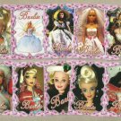 COLLECTION OF TEN BARBIE DOLL RUSSIAN LANGUAGE CALENDAR CARDS 2010