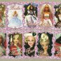 COLLECTION OF TEN BARBIE DOLL RUSSIAN LANGUAGE CALENDAR CARDS 2010