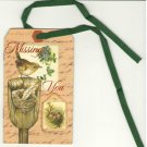 Unique Greeting Card w/ ribbon, magnet & custom envelope entitled "Missing You"