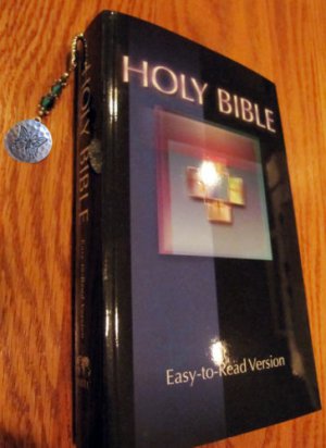 Holy Bible, Plus Metal Bookmark with a BUTTERFLY etched in the pendant