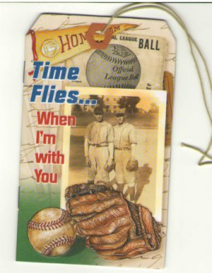 Unique Greeting Card w/ string, magnet & custom env. "Time Flies When I'm With U