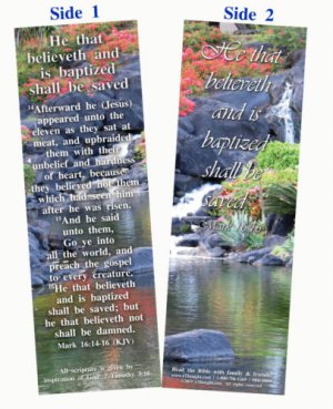 Bookmark - He That Believes & Is Baptized  - Pack of 25