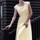 Yellow Princess Royal Evening Dress Prom Dress With Appliques