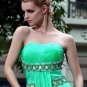 Green Royal Sweet Heart A-line Evening Dress Evening Wear Prom Dress With Crystal