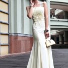 A-line Blackless Evening Dress Wedding Dress Prom Dress With Sequined