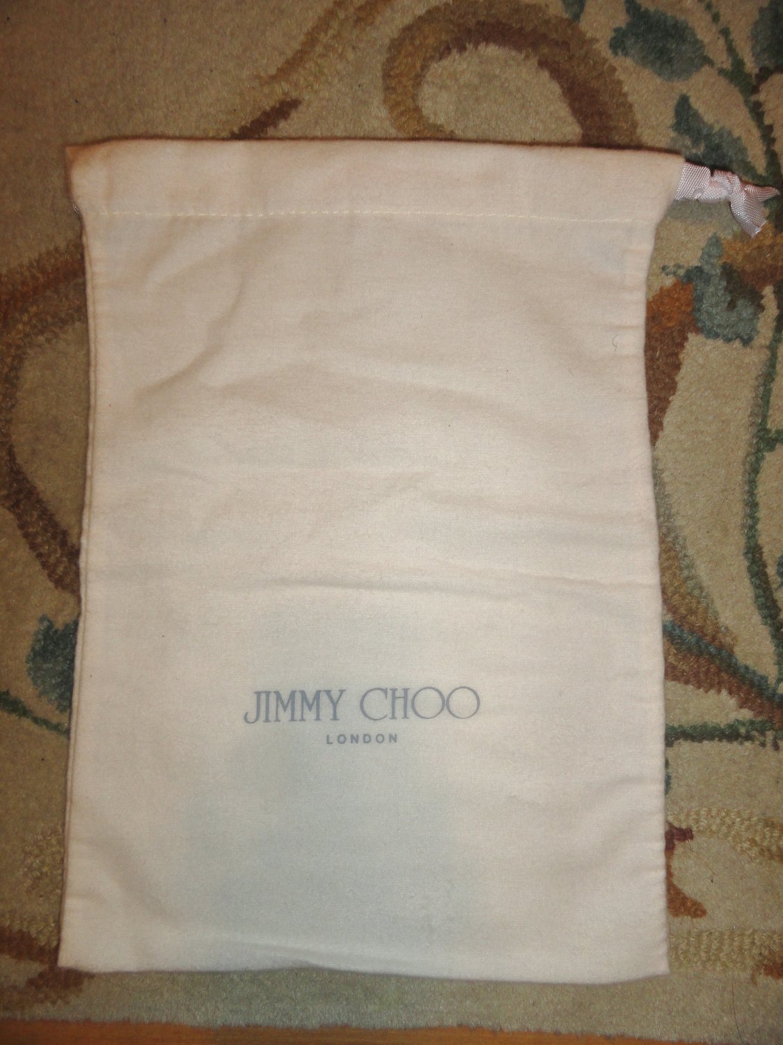 Jimmy Choo dust bag creme with logo NWOT