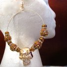 Edgy Skull Basketball Wives Earrings