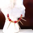 Red/Gold Spiky Basketball Wives Earrings (BACK IN STOCK!)
