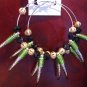 Green/Black Spiky Basketball Wives Earrings(SALE)