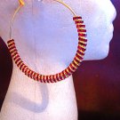 Basketball Wives Earrings: Red and Gold Bejeweled
