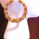 Beautiful Gold Bejeweled Hoop Earrings