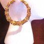 Beautiful Gold Bejeweled Hoop Earrings